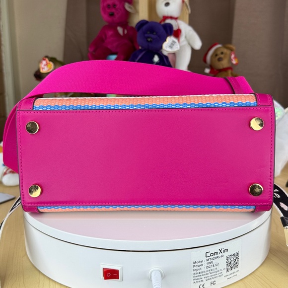 💥NWOT KATE SPADE - Manhattan Striped Woven Straw Small Tote - DE464 - Picture 11 of 17